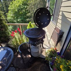 Fuego Compact Propane Patio Barbecue Grill With Cover