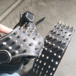 Spiked Collar And Harness 