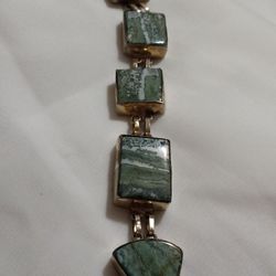 NATURAL STONE  "" 925 STERLING SILVER  BRACELET""