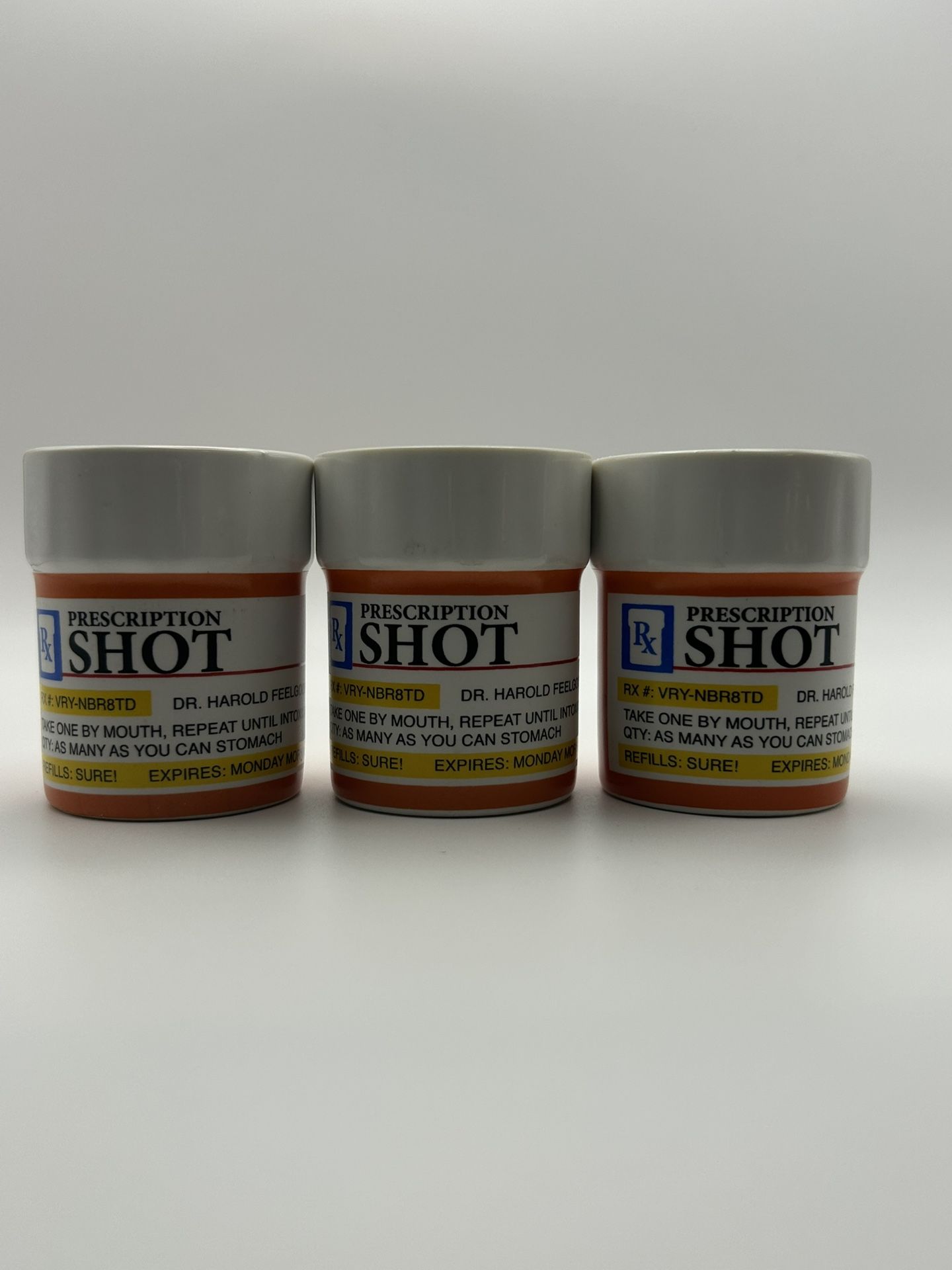 Prescription Shot Glass Set Of 3 Novelty Big Mouth Inc.