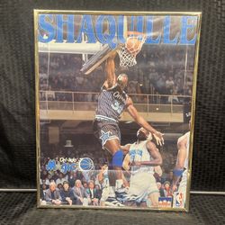Shaquille O'Neal 1993 Orland Magic Rookie Starline NBA Poster Framed