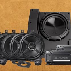Alpine Complete Jeep Wrangler JK Unlimited Bass And Speaker System Power Amplifier Weather Resistant System 🚨 Payment Options Available 🚨 No Credit 