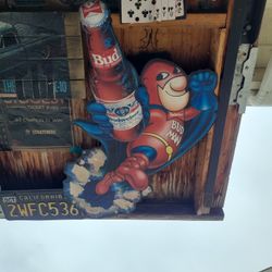 Metal Bud Man Sign