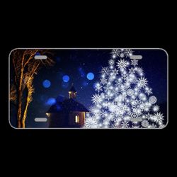 License Plate Novelty Car Front Christmas Snowflakes Decoration Decor