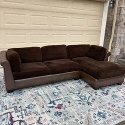 Bernhardt Brown Sectional Sofa