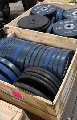 ELEIKO BUMPER PLATES!! READY FOR PICKUP OR DELIVERY!