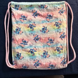 Lilo& Stitch drawstring bag tie-dye fabric.  Homemade