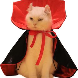 Vampire Cape Pet Halloween Costume For Small Medium Dogs Cats 