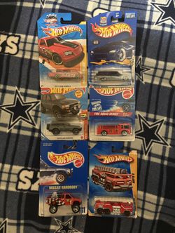Hot Wheels, Pickups & Fire Trucks, $5 each 