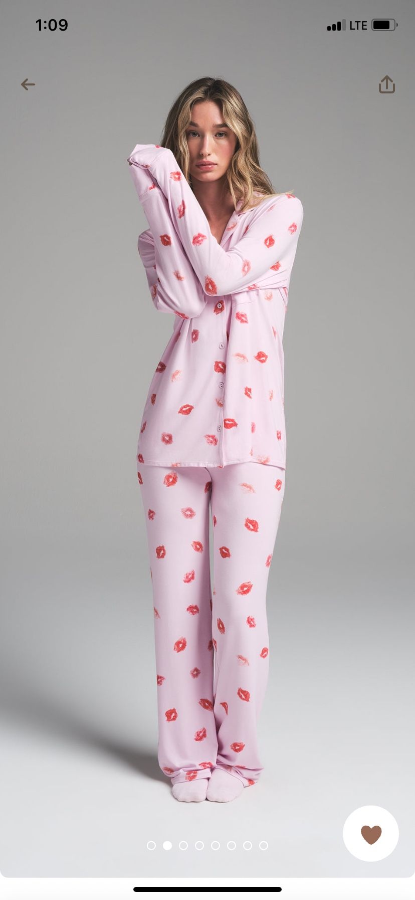 Skims Valentines Day Shop Cherry Blossom Kisses Sleep Set SOLD OUT