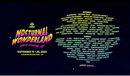 Nocturnal Wonderland 2026 GA 2-day pass