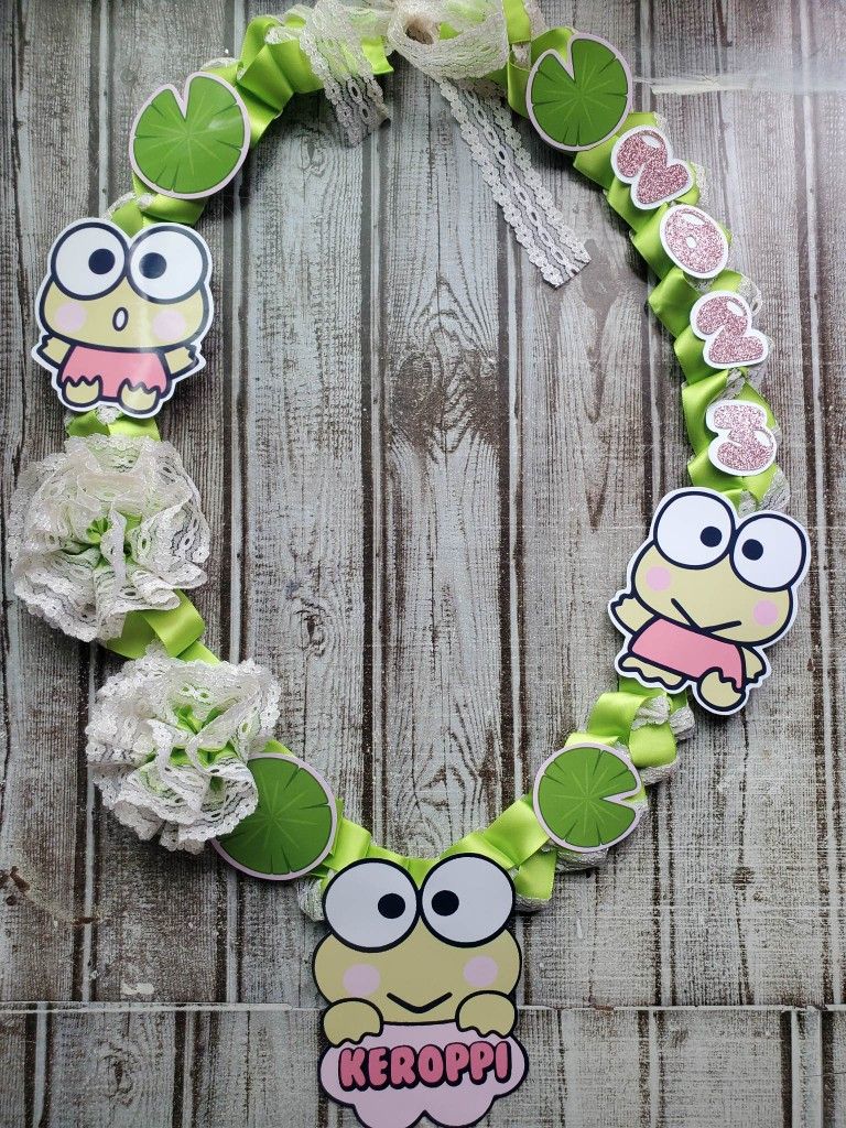 San Rio Character Graduation Leis (My Melody, Cinnamoroll, Keroppi)