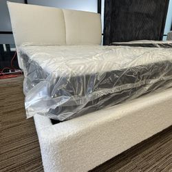 New Queen Bed Frame + Memory Foam Mattress