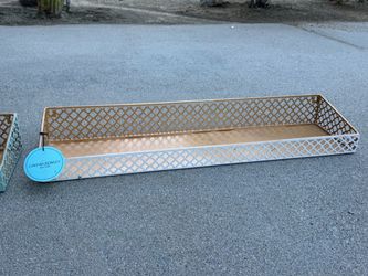 Cynthia Rowley decorative metal lattice shelf
