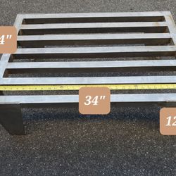 Dunnage Rack, Low Shelf For Storage,  Commercial  Floor Shelf, Stainless Steel