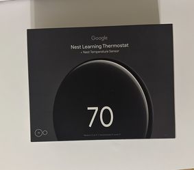 Google - Nest Learning Thermostat (4th gen) with Nest Temperature Sensor (2nd gen) - Polished Obsidi