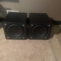 TWO JL AUDIO E112 home theater subwoofers 