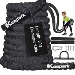 Battle Ropes for Home Gym 1 Inch Diameter 30FT Length Workout Rope Exercise Rope Training Ropes