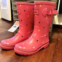 Joules Girl’s Welly Rain Boot-Pink