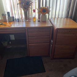 Desk And Night Stand 
