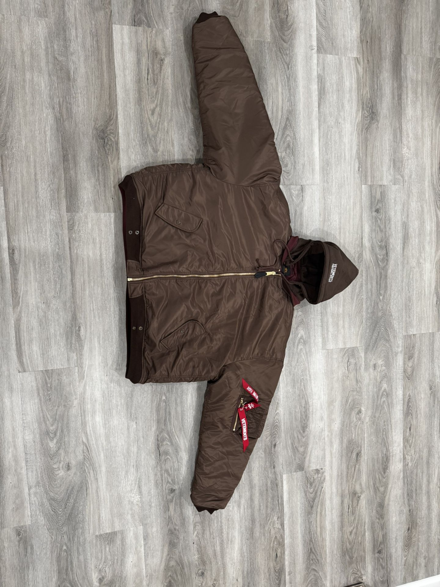 VETEMENTS X ALPHA INDUSTRY RUNWAY REVERSIBLE BOMBER JACKET