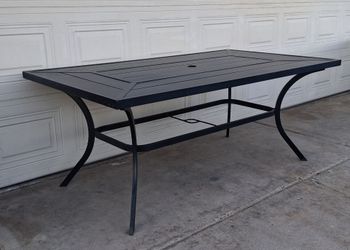 Large Metal Patio Dining Table