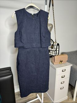 Toccin NY - Jeans Dress With Full Zip On The Back Size M/8