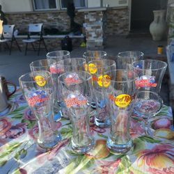 Hard Rock Hotel And Planet Hollywood  Beer Glasses Collection