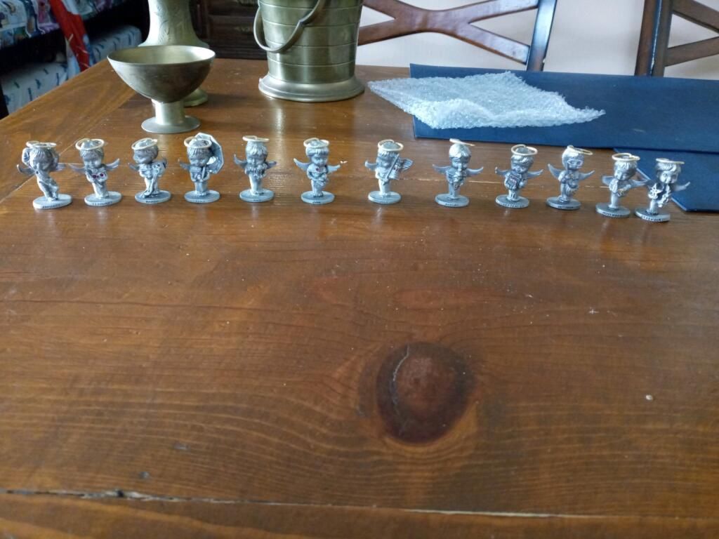 12 Pewter Angels 12 Months Of The Year