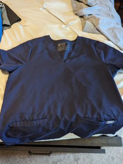 Dark Blue Figs Scrubs Top Women's 