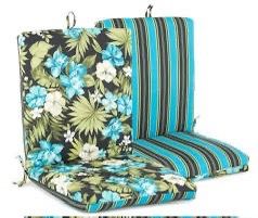 Anya Maui Tropical & Stripe Reversible Outdoor Chair Cushion
