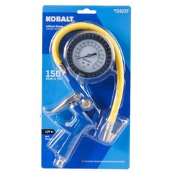Kobalt Air Compressor Inflator Gun/Gauge - Up To 150 PSI