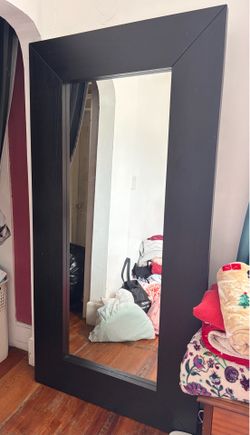 Large IKEA Full-Length Mirror – Black Frame