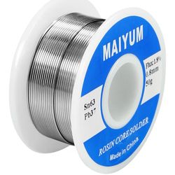 MAIYUM 63-37 Tin Lead Rosin Core Solder Wire for Electrical Soldering (0.8mm 50g)