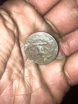 1965 copper/silver no mint mark quarter
