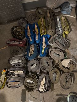 Heavy Duty Ratchet Tie Down Straps – Large Lot – 25+ Straps
