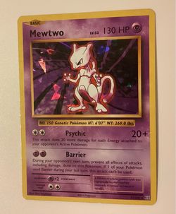 Mewtwo Cracked Ice Holo Pokémon Card 51/108