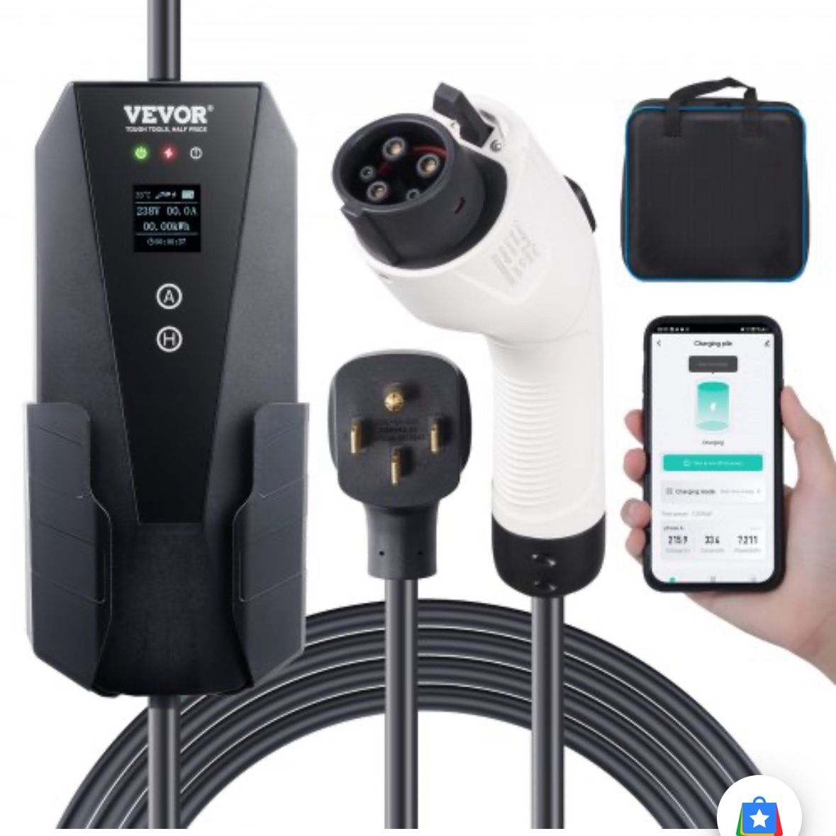 Vevor EV-B06-US007B Level 2 EV Charger 32 Amp 240 Volt Home Charging Station - Brand New