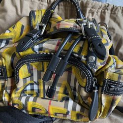 Burberry Unisex Small Graffiti Monogram Checks  Backpack Sideway Bag Children Raincoat Wallet Coach