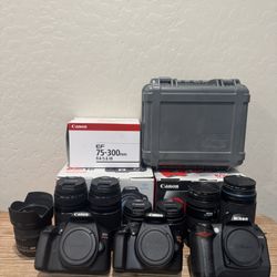 Camera Gear Lot (Canon, Nikon, GoPro)