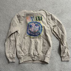 Small tan Nirvana Hoodie