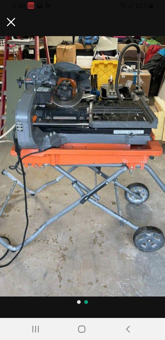 10"RIDGID WET AND DRY TILE SAW WITH ROLLING STAND,All Products : American Fashion Style Bags On Sale