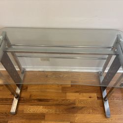 Gorgeous Glass Wood and Visit > Metal Desk