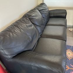 Black Leather Sofa
