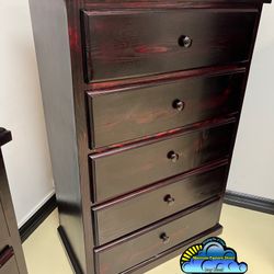 Cherry Pinewood Dresser 5 Drawers