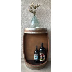 Halfmoon Wine Barrel Table