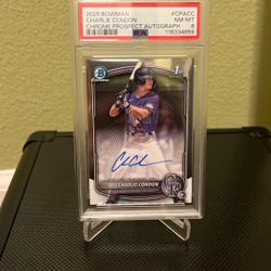 Charlie condon Autograph 2025 Bowman Chrome Rookie Card