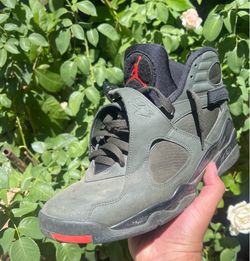 Jordan 8s olive green