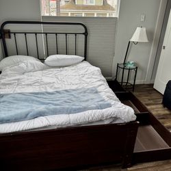 Queen Sized Bed Frame with Mattress