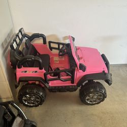 Pink Jeep Battery Operated Car
